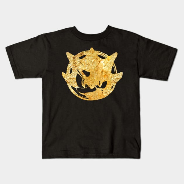 golden sonic Kids T-Shirt by bahullah_art